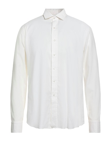 SALVATORE PICCOLO Solid colour shirt Ivory 100% Cotton