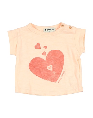 TOCOTO VINTAGE T-shirt Salmon pink 100% Cotton