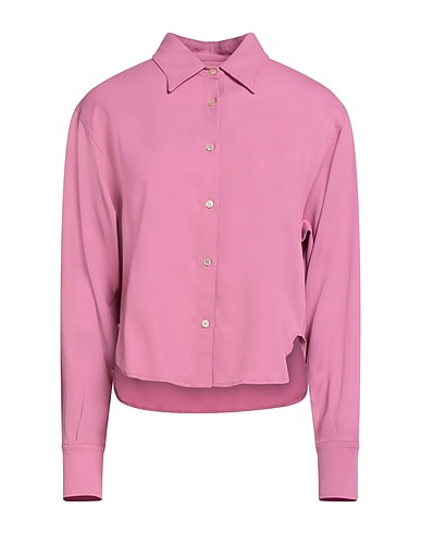 GRIFONI Solid colour shirts & blouses Pink 97% Viscose, 3% Elastane