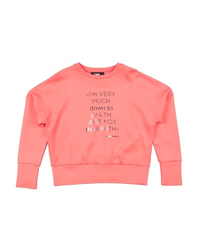 KARL LAGERFELD Sweatshirt Salmon pink 51% Viscose, 43% Polyester, 6% Elastane, Cotton, Modal