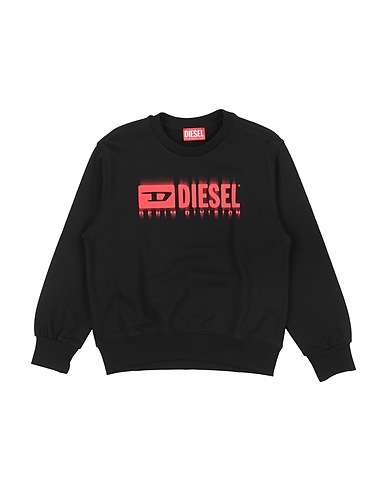 DIESEL Felpa Nero 100% Cotone, Elastan