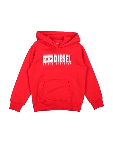 DIESEL Felpa Rosso 100% Cotone, Elastan