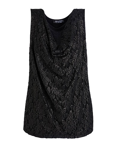 KITANA by RINASCIMENTO TOPS & TEES Black 70% Cotton, 30% Nylon, Polyester, Elastane