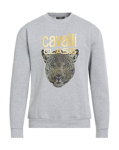 CAVALLI CLASS Sweatshirt Light grey 65% Polyester, 35% Cotton