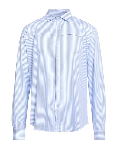 NEWYORKESE Striped shirt Sky blue 100% Cotton