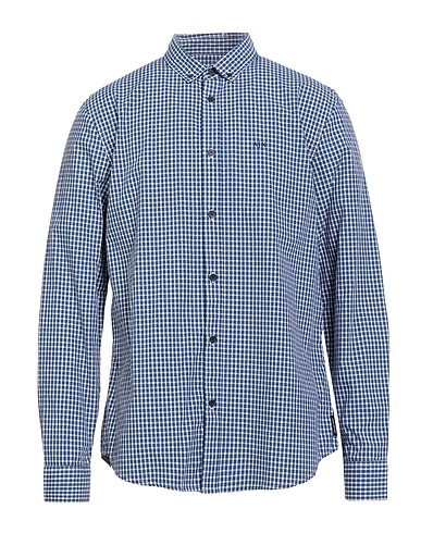 ARMANI EXCHANGE Checked shirt Navy blue 100% Cotton