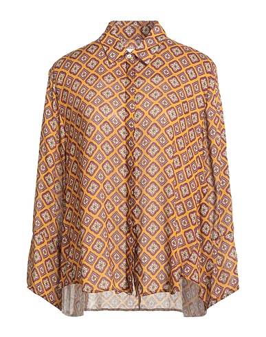 ROBERT FRIEDMAN Hemden und Blusen mit Muster Ringelblume 80% Viskose, 20% Wolle