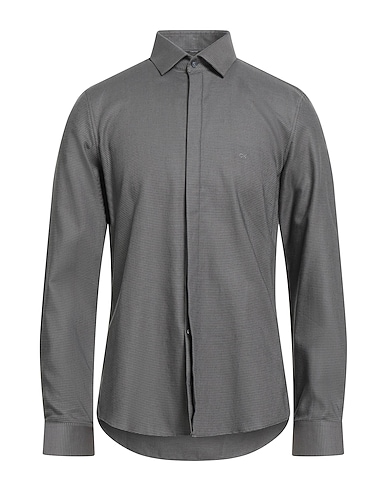 CALVIN KLEIN Patterned shirt Grey 100% Cotton