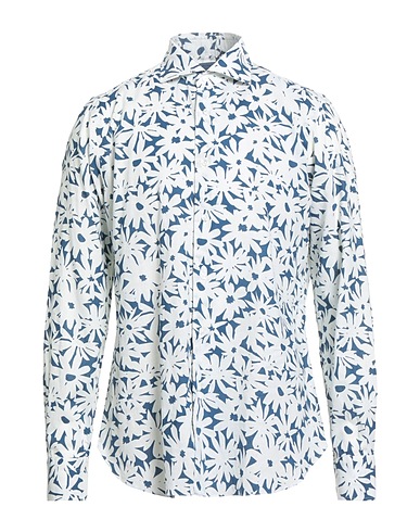 DANDYLIFE by BARBA Napoli Linen shirt Slate blue 58% Linen, 42% Cotton