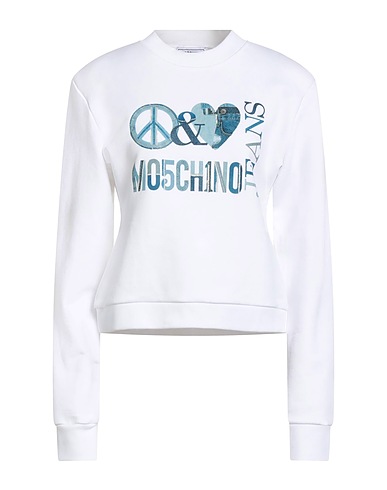 MOSCHINO JEANS Sweatshirt Weiß 100% Baumwolle