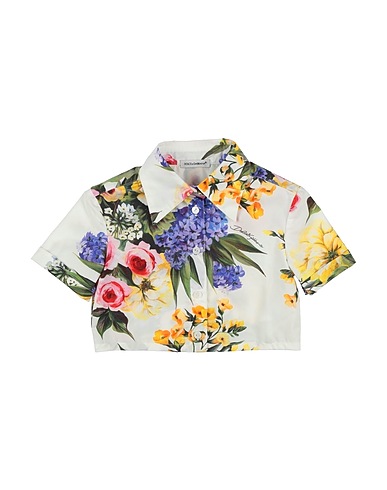 DOLCE&GABBANA Hemden und Blusen mit Muster Weiß 100% Baumwolle
