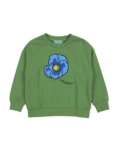 KENZO KIDS Sweatshirt Green 89% Cotton, 11% Polyester, Elastane