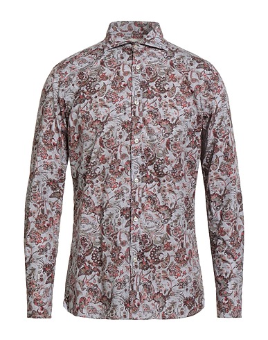 ALTEMFLOWER Patterned shirt Light grey 100% Cotton