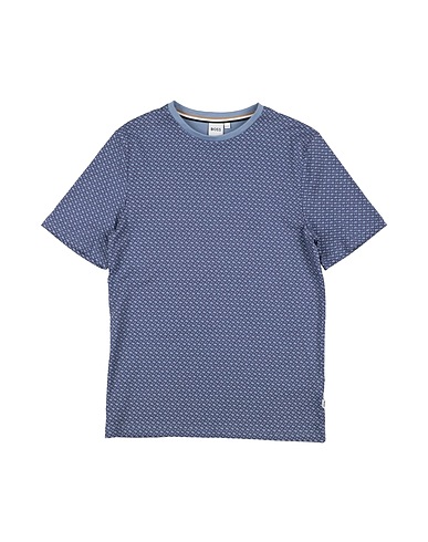 BOSS T-shirt Slate blue 100% Cotton, Elastane