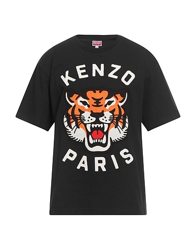 KENZO T-shirt Noir 100% Coton, Polyester, Acrylique, Laine