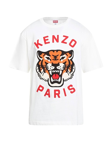 KENZO T-Shirt Weiß 100% Baumwolle, Polyester, Acryl, Wolle