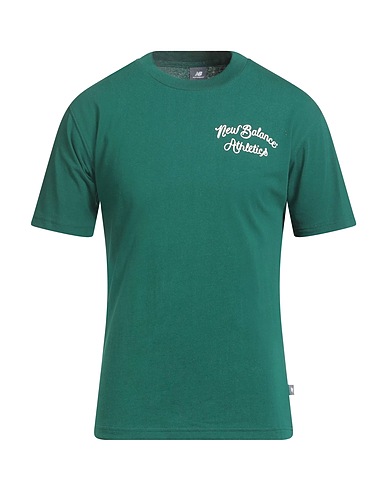 NEW BALANCE T-shirt Emerald green 100% Cotton