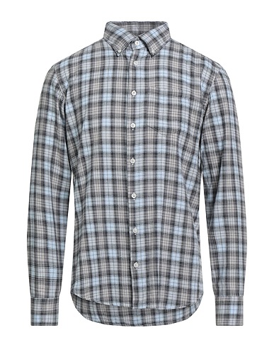 BASTONCINO Checked shirt Light blue 100% Cotton