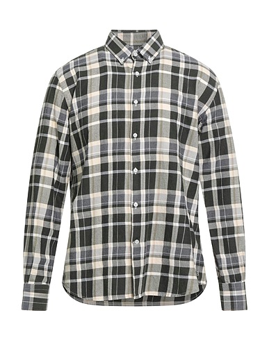 BROOKSFIELD Checked shirt Dark green 100% Cotton