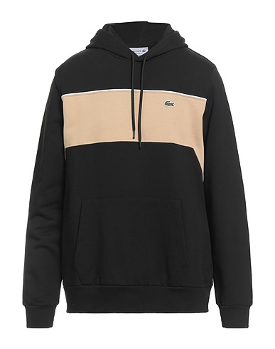 LACOSTE Hooded track jacket  Black 100% Cotton