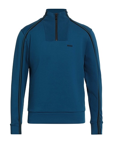 BOSS Sweatshirt Deep teal 62% Cotton, 33% Polyester, 5% Elastane