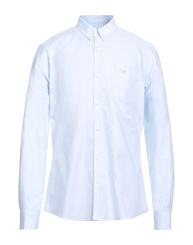 MAISON KITSUNÉ Solid color shirt Sky blue 100% Cotton