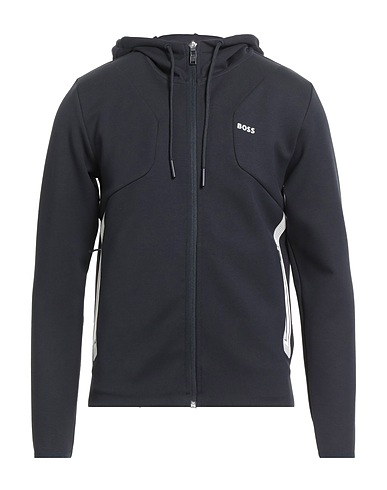 BOSS Hooded sweatshirt Black 62% Cotton, 33% Recycled polyester, 5% Elastane