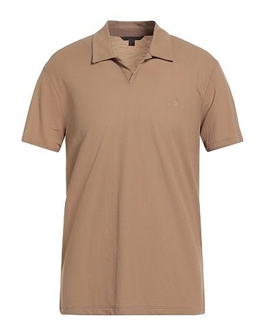 JOHN VARVATOS Polo shirt Camel 54% Viscose, 46% Polyamide