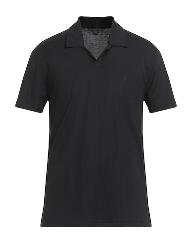 JOHN VARVATOS Polo shirt Black 54% Viscose, 46% Polyamide