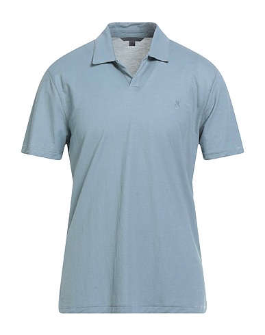 JOHN VARVATOS Polo shirt Pastel blue 54% Viscose, 46% Polyamide