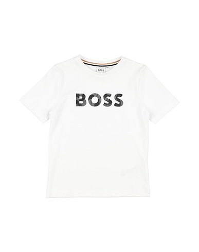 BOSS T-shirt White 100% Cotton, Elastane