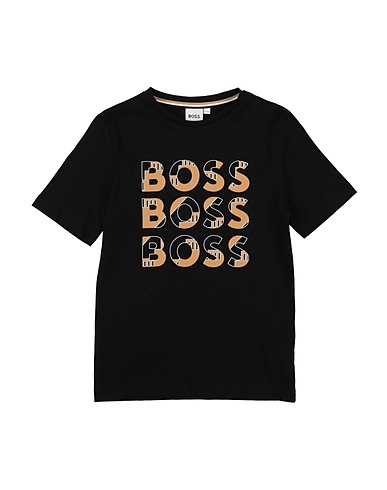 BOSS T-shirt Black 100% Cotton, Elastane