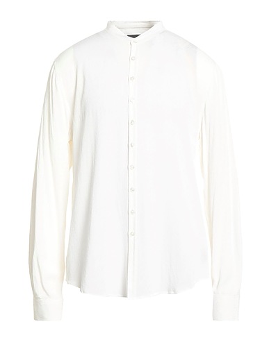 JOHN VARVATOS Solid colour shirt White 100% Viscose