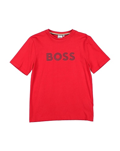 BOSS T-shirt Red 100% Cotton, Elastane