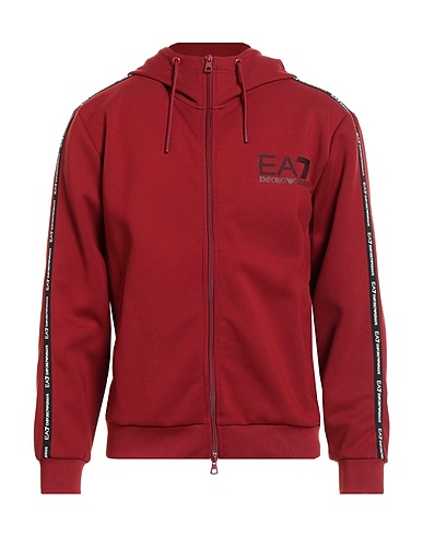 EA7 Hooded track jacket  Burgundy 77% Polyester, 16% Viscose, 7% Elastane