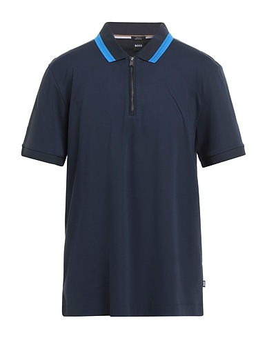 BOSS Polo shirt Midnight blue 100% Cotton