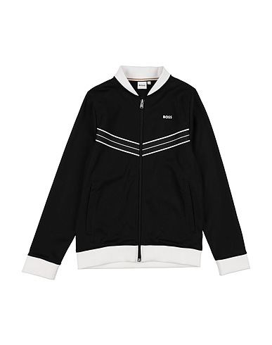 BOSS Sweatshirt Black 53% Cotton, 47% Polyester, Elastane