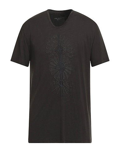 JOHN VARVATOS T-shirt Charcoal 55% Linen, 45% Modal