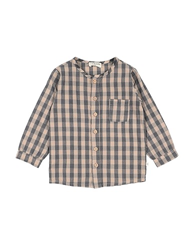1 + IN THE FAMILY Patterned shirt Taupe 100% Cotton