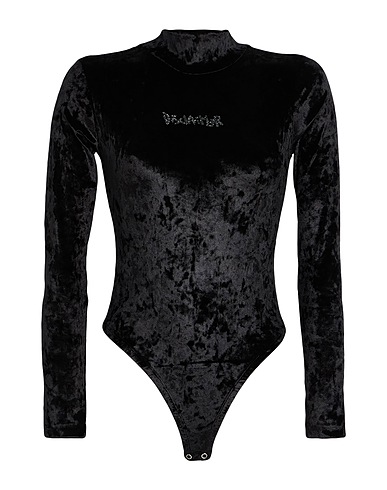 DISCLAIMER TOPWEAR Black 92% Polyester, 8% Elastane