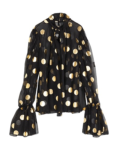 DOLCE&GABBANA Top Nero 100% Seta