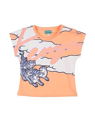 KENZO KIDS T-shirt Albicocca 100% Cotone