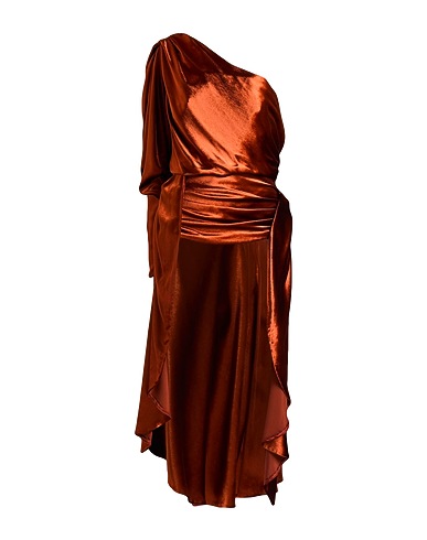 ZIMMERMANN One-shoulder top Rust 82% Viscose, 18% Silk