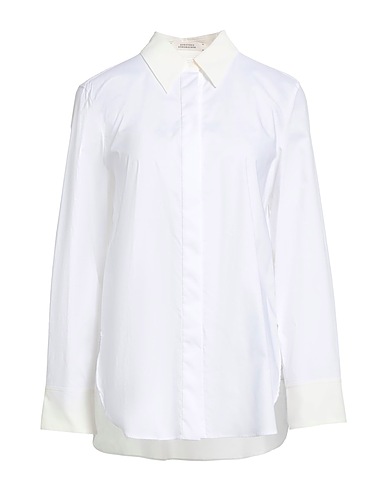 DOROTHEE SCHUMACHER Solid colour shirts & blouses White 97% Cotton, 3% Elastane, Silk