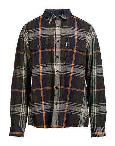 SEBAGO Camicia a quadri Verde militare 100% Cotone