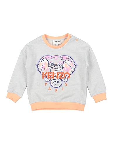 KENZO KIDS Sweatshirt Light grey 100% Cotton, Elastane