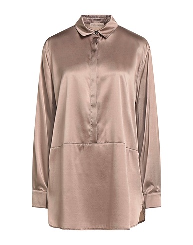PUROTATTO Top Taupe 93% Silk, 7% Elastane