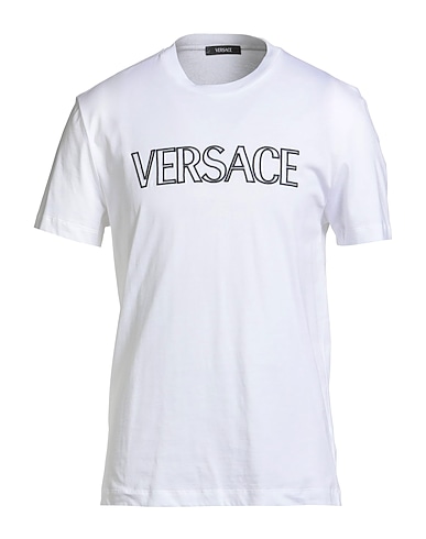 VERSACE T-shirt White 100% Cotton, Viscose