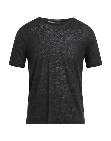 JOHN VARVATOS Basic T-shirt Charcoal 100% Linen