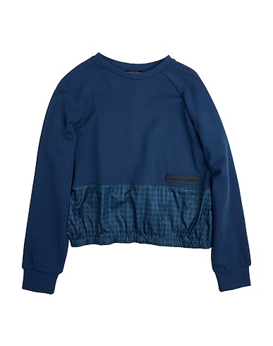 EMPORIO ARMANI Sweatshirt Navy blue 100% Cotton, Polyester